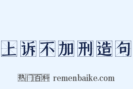 上诉不加刑造句是什么意思的图片
